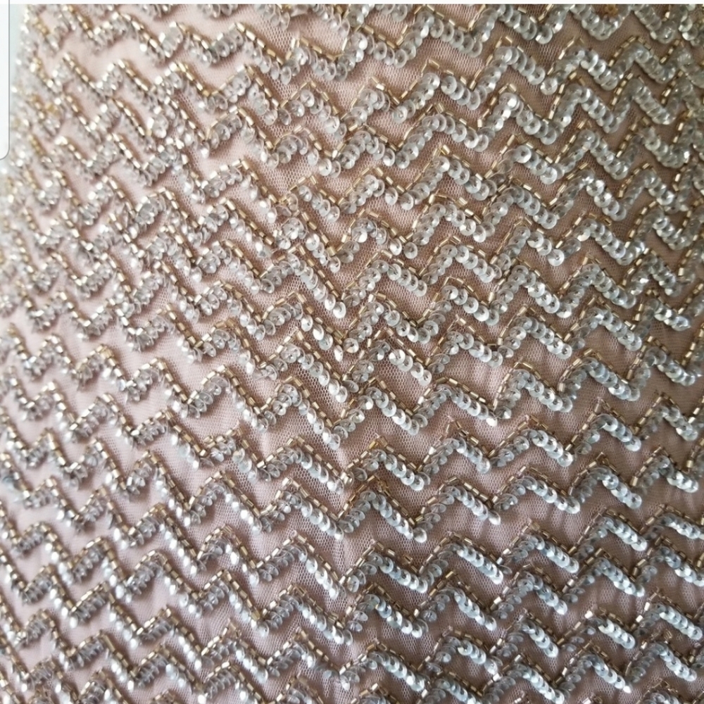 SOLD 💫Adrianna Pap Rose Gold Halter Gown 6 (NWT) - Picture 3 of 8